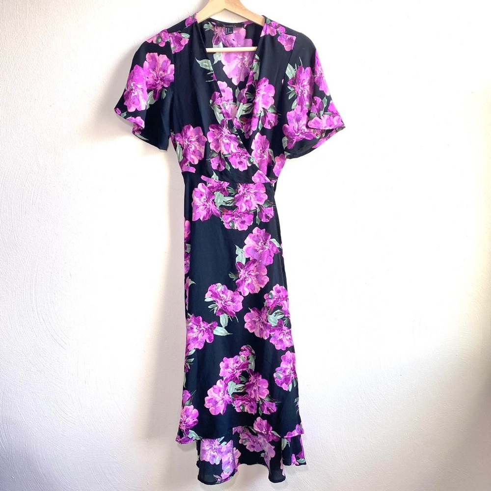 Forever 21 floral high-low wrap dress